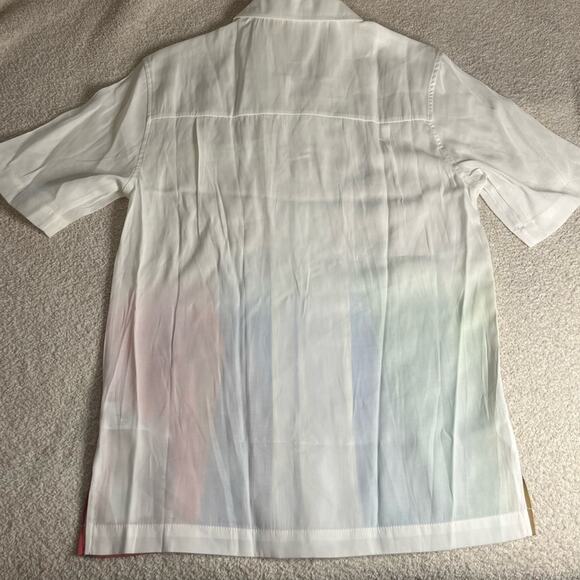 Disney World Parks 2022 Epcot 40th Anniversary Collard Button Woven Size XS - Picture 2 of 7